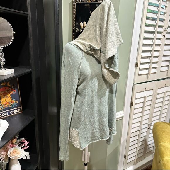 Free People Beach Moss Green Cowl Neck Pullover Size XS/S - Picture 9 of 11